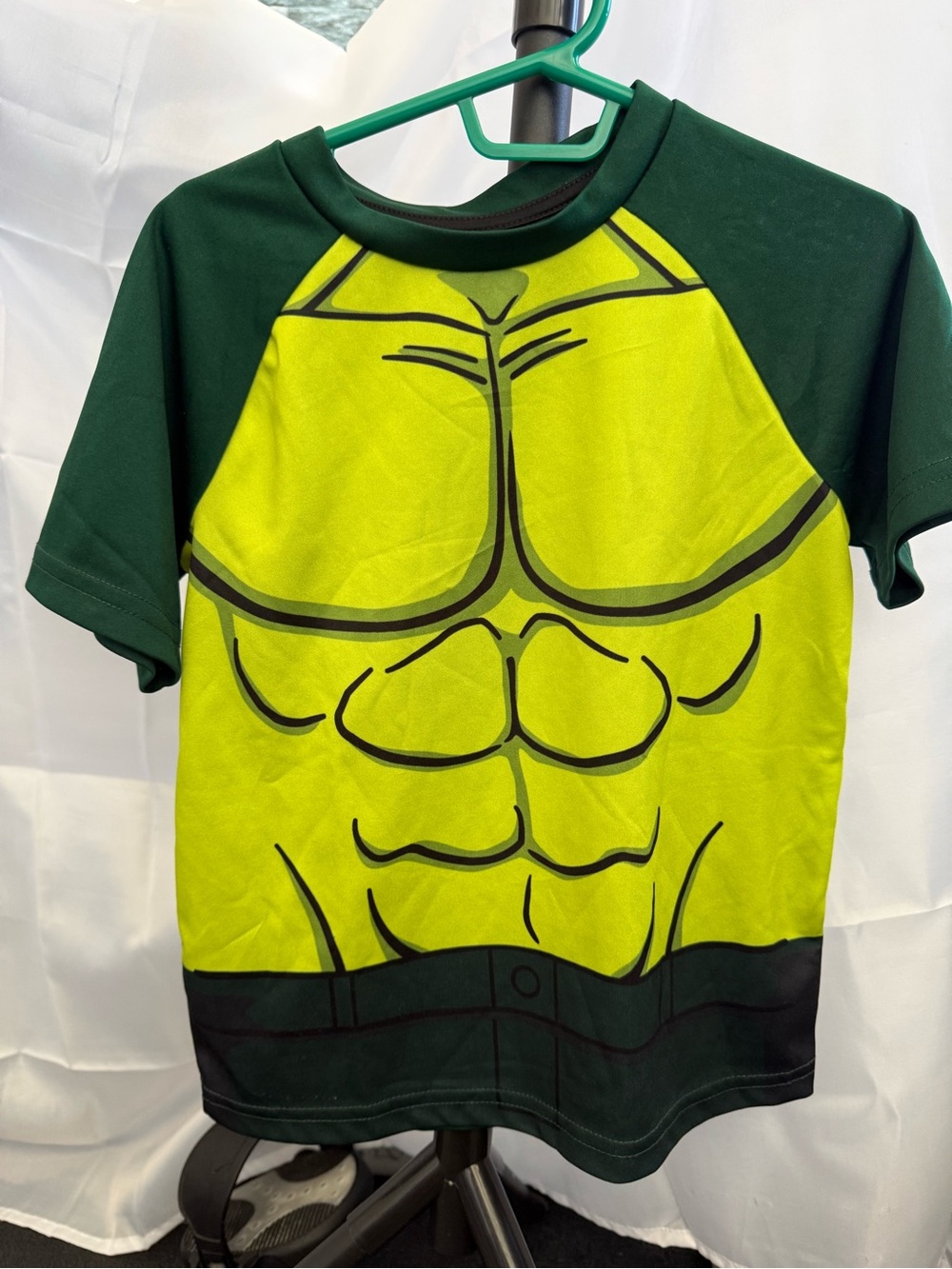 Kids Green Muscle (Hulk) Chest Shirt